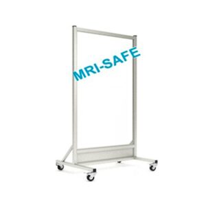 MRI Safe Mobile Leaded Aluminium Barrier with 152.4cm x 76.2cm Window