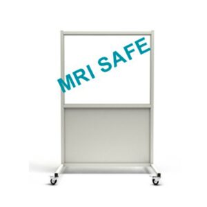 MRI-Safe Mobile Leaded Aluminium Barrier With 76.2cm x 122cm Window
